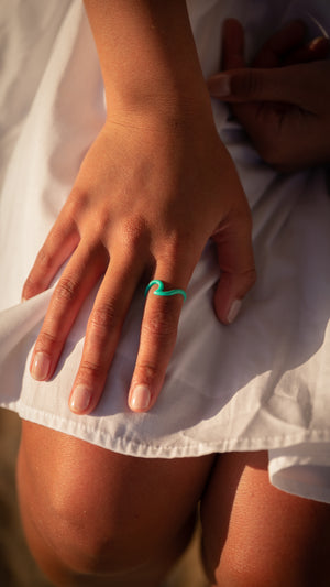 Anillo Ola plástico reciclado Sea Jeys