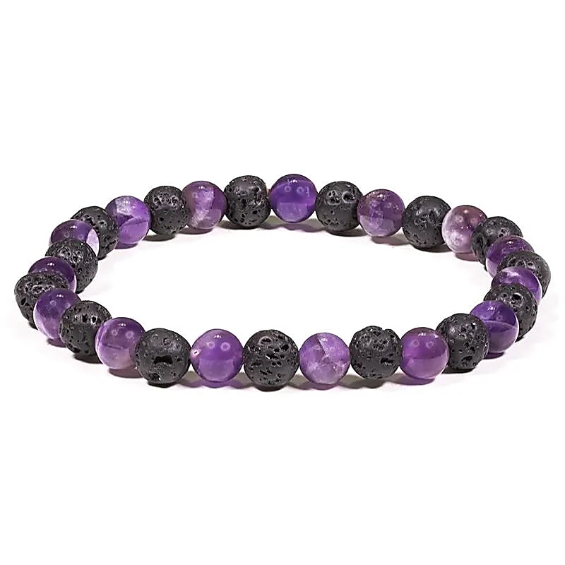 Pulsera lava y amatista