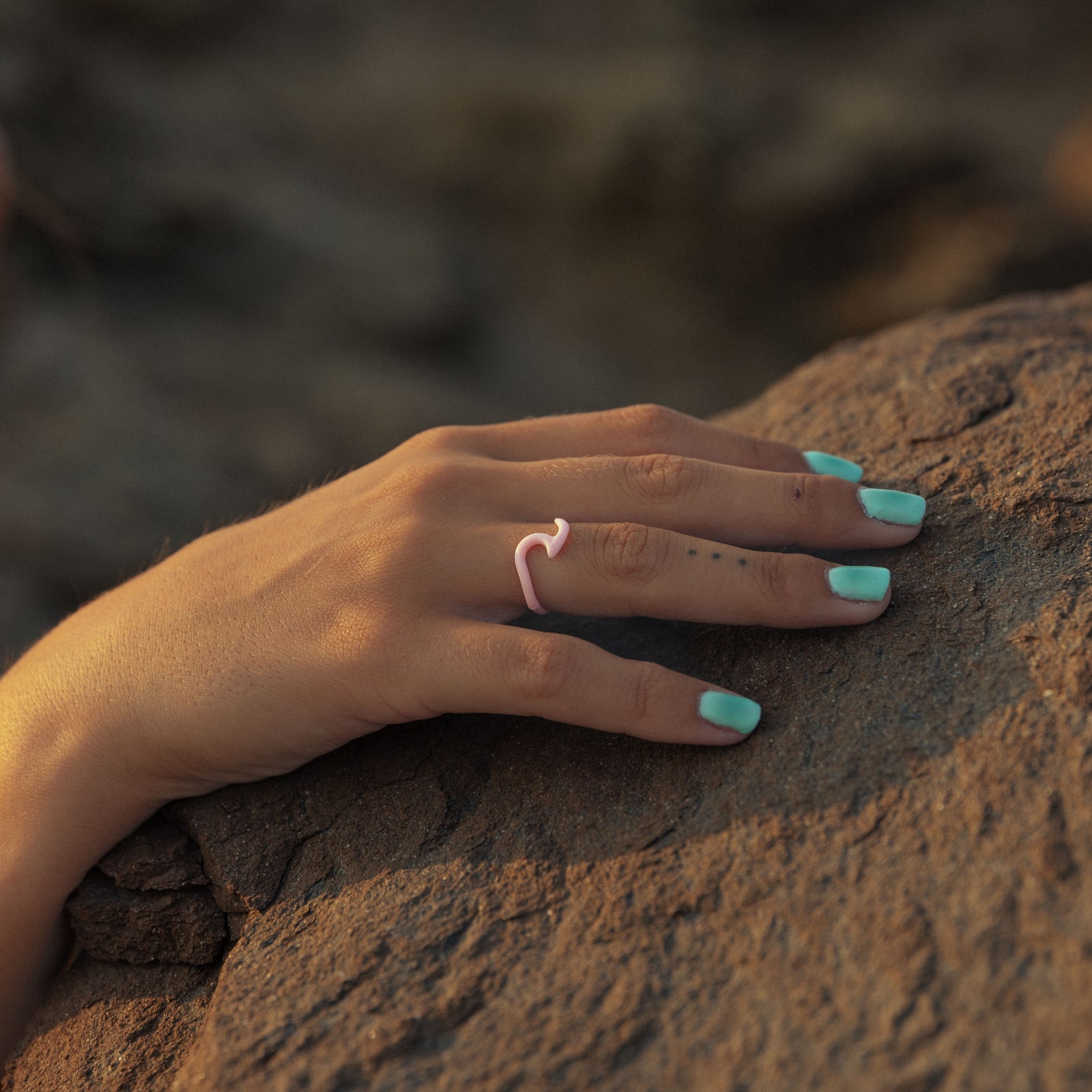 Anillo Ola plástico reciclado Sea Jeys