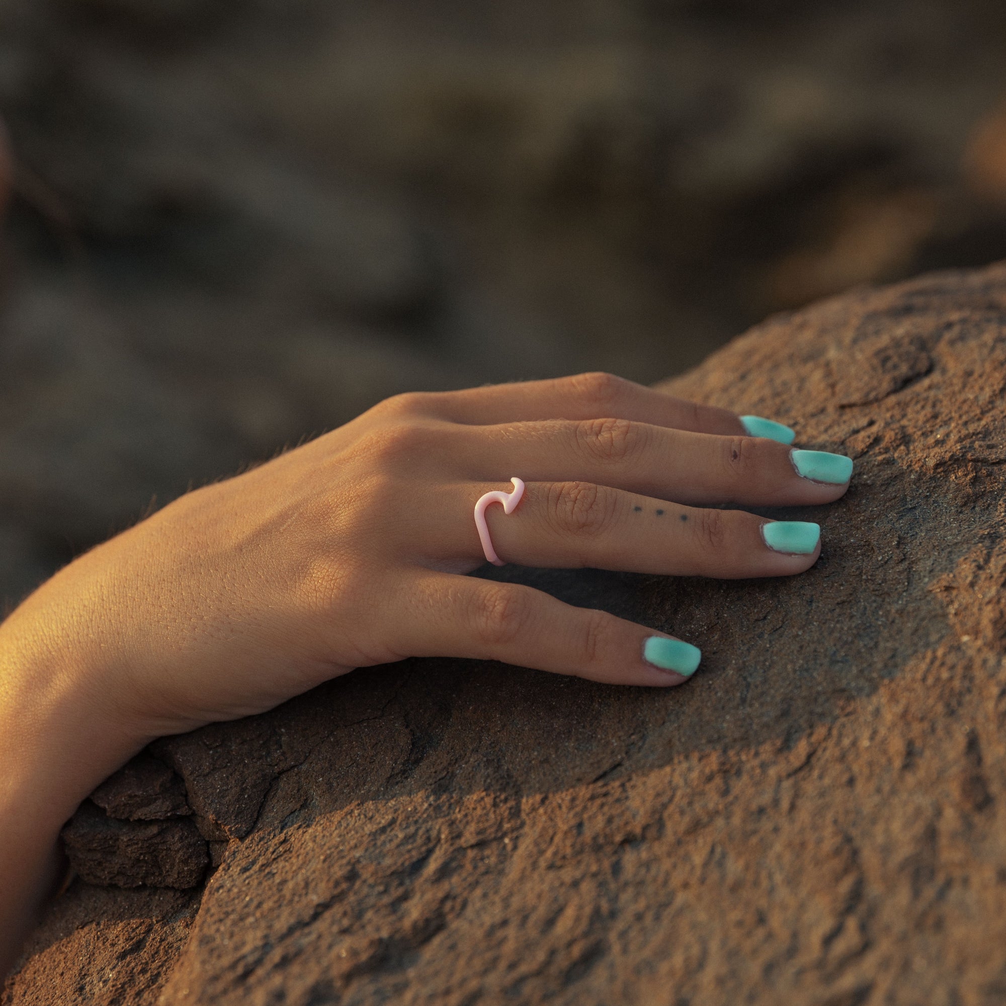 Anillo Ola plástico reciclado Sea Jeys