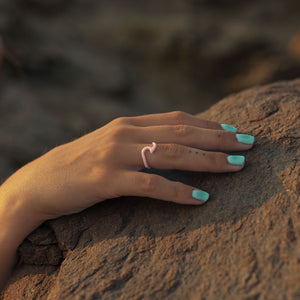 Anillo Ola plástico reciclado Sea Jeys