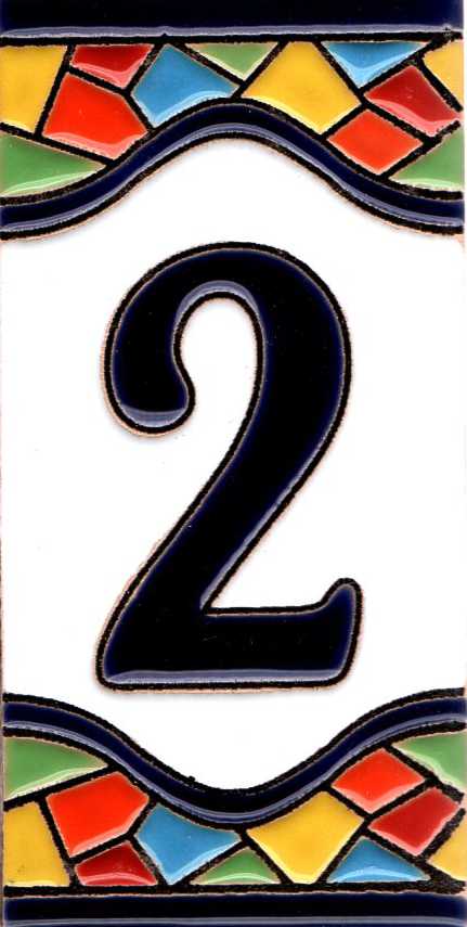 Azulejo Grande Numero 2 (5.5 x 11cm)