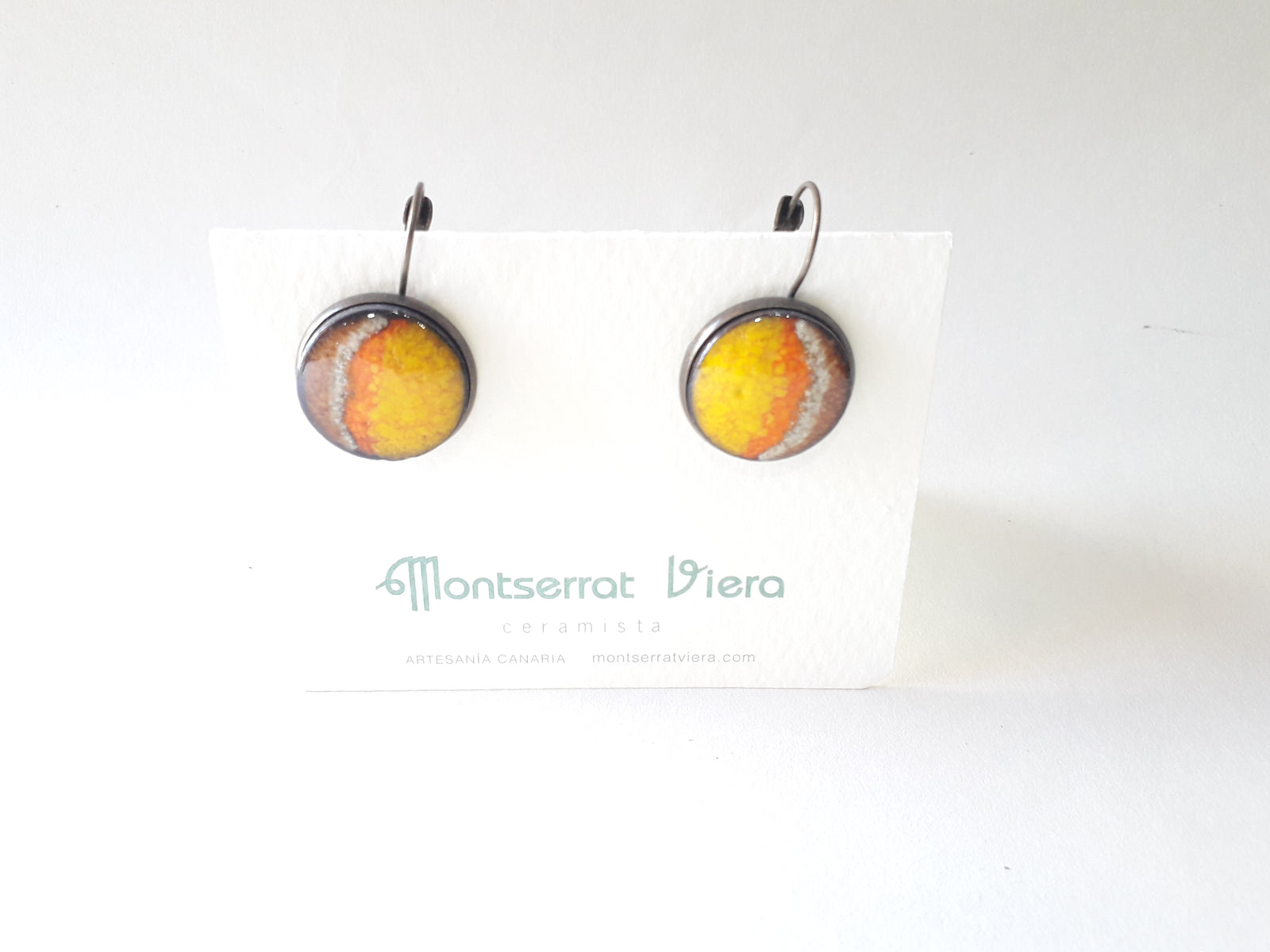 Pendiente bandeja amarillo Montserrat Viera