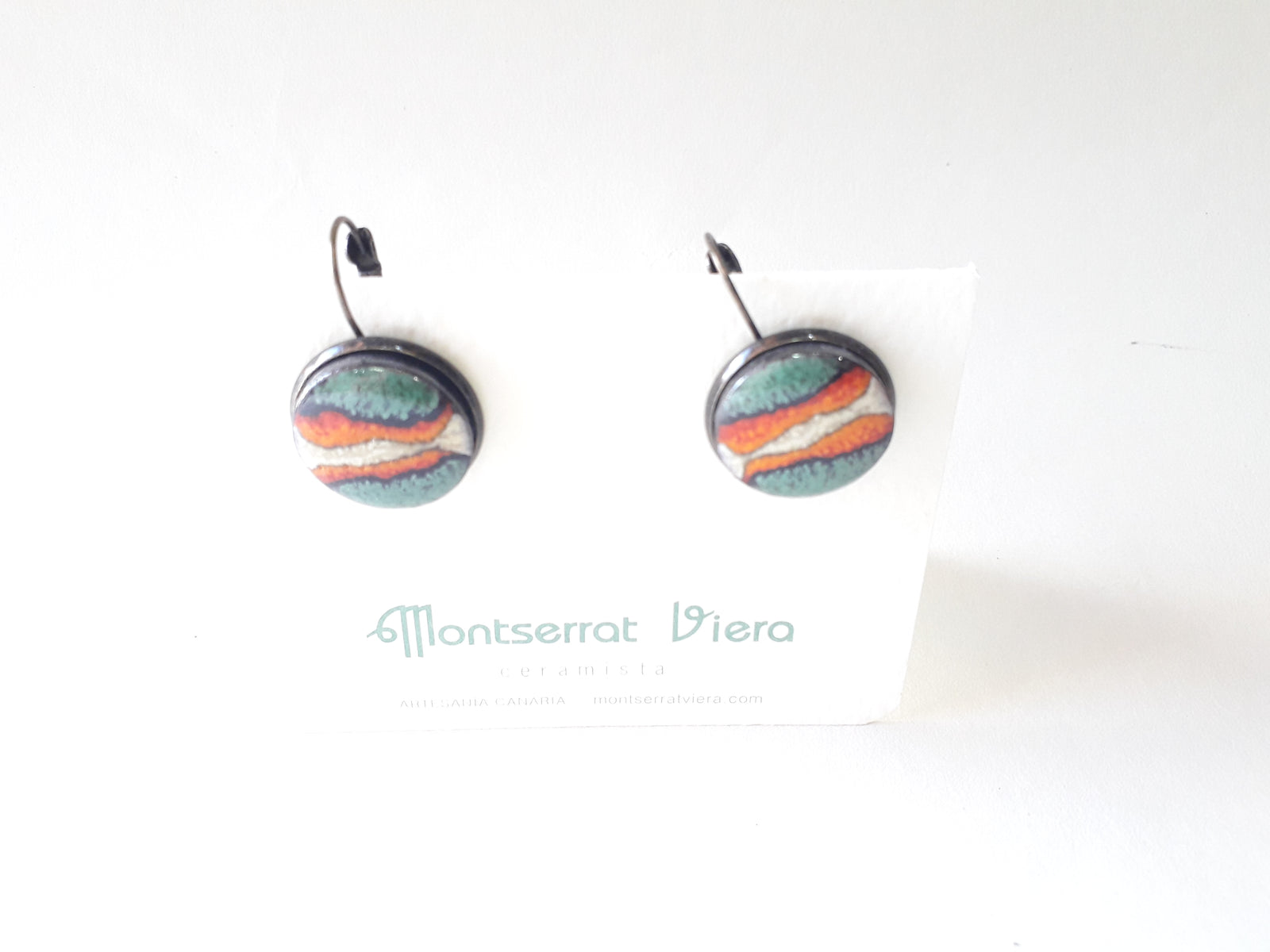 Pendiente bandeja azul Montserrat Viera