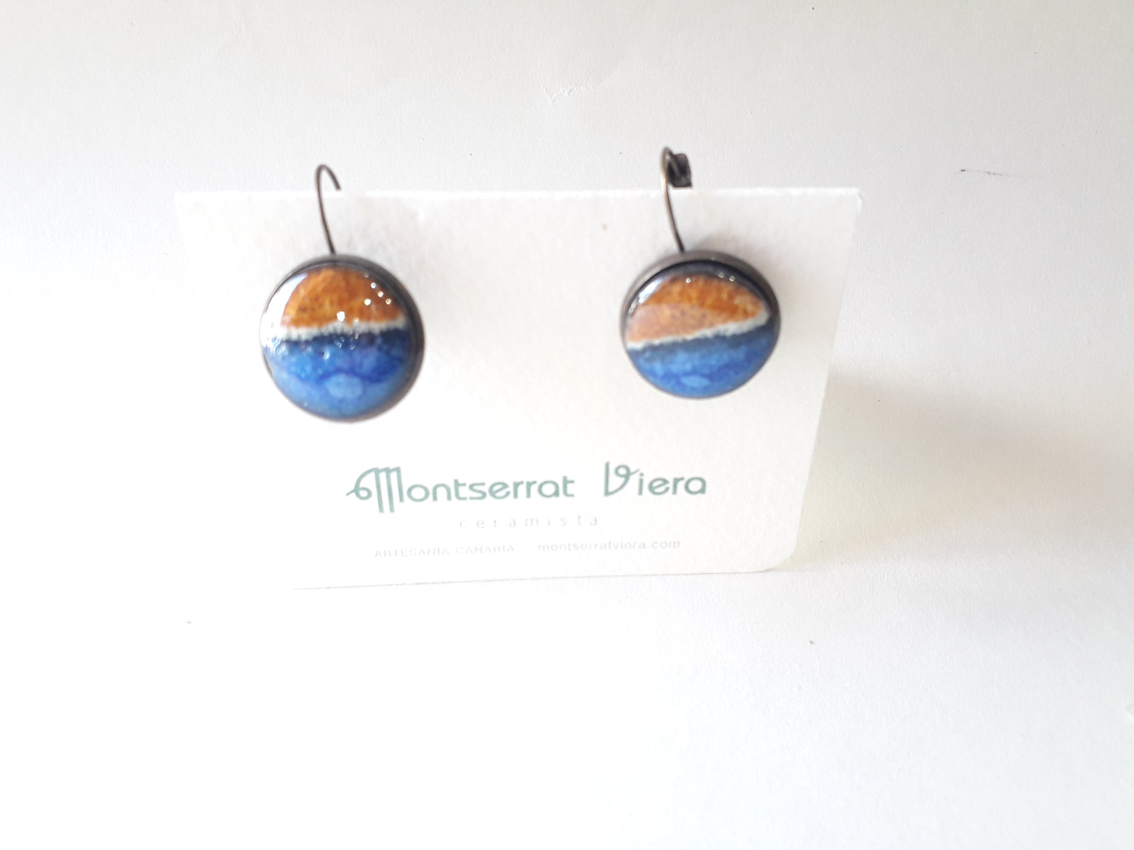 Pendiente bandeja azul Montserrat Viera