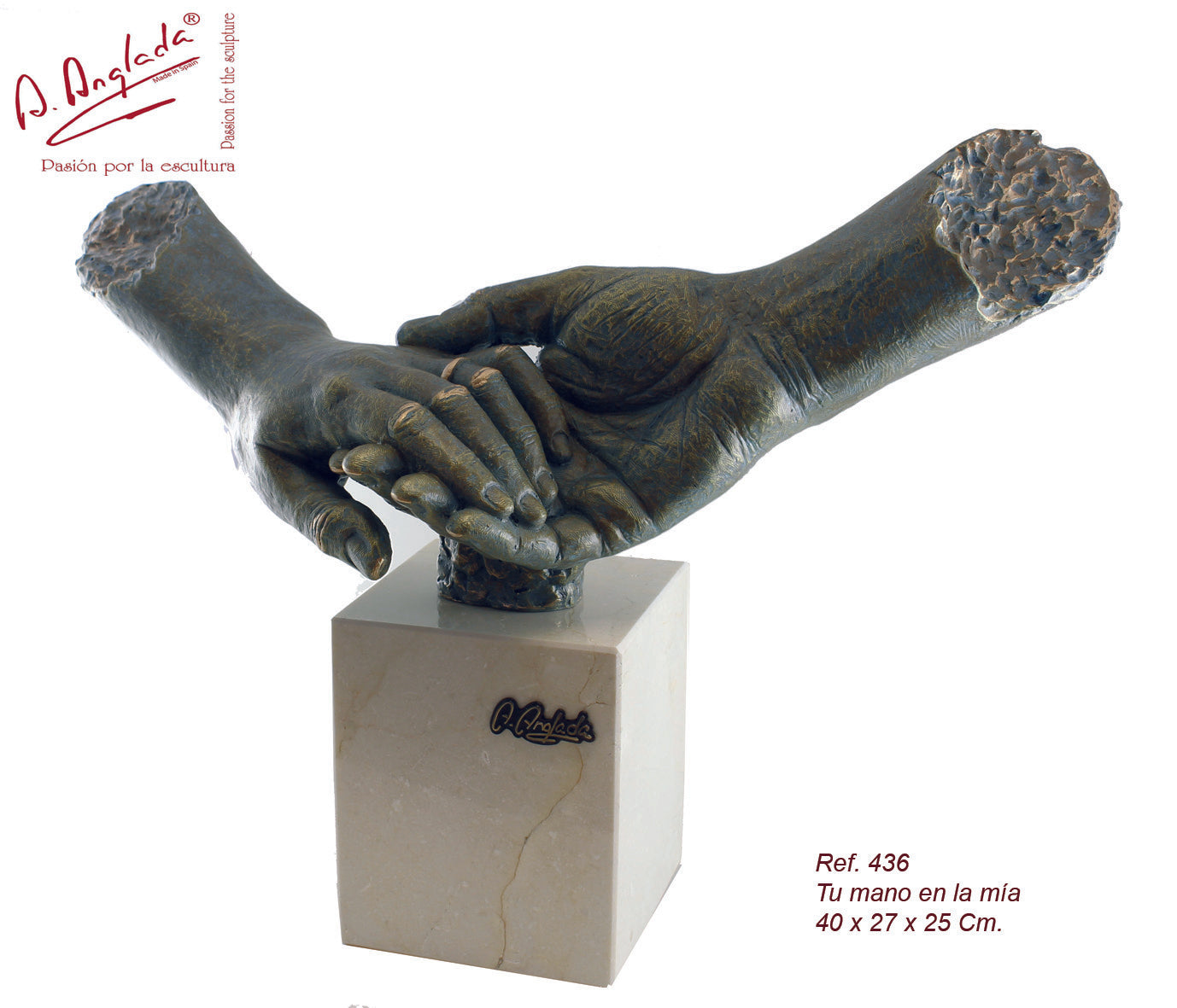 Escultura Tu mano en la mia Ed. Lda.