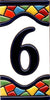 Azulejo Grande Numero 6 (5.5 x 11cm)
