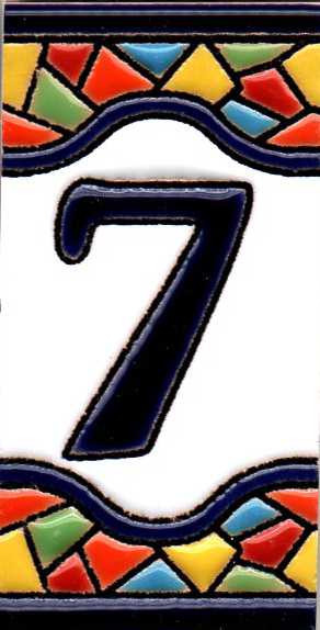 Azulejo Numero 7 (3.5 x 7.5cm)