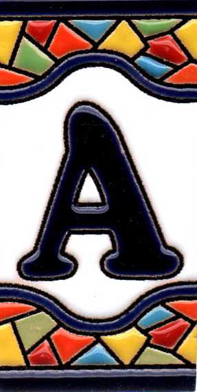 Azulejo Letra A (3.5 x 7.5cm)