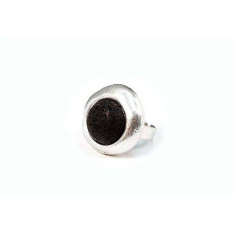 Anillo Baño Plata Adaptable Lava Negra