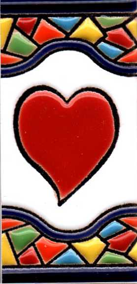 Azulejo Corazon (3.5 x 7.5cm)