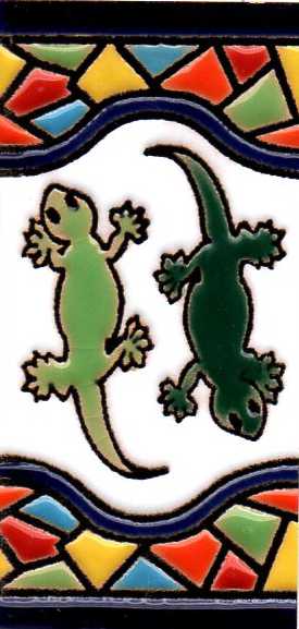 Azulejo Lagartos (3.5 x 7.5cm)
