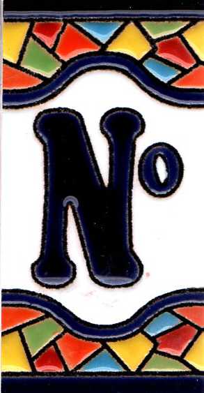 Azulejo Nº (3.5 x 7.5cm)