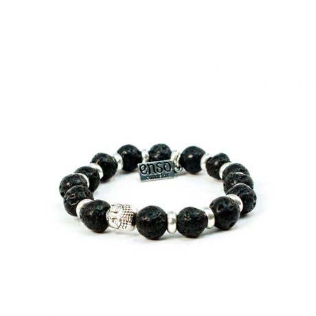Pulsera Bolas Lava Buda