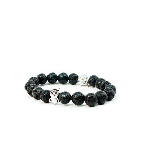 Pulsera Bolas Lava Buho