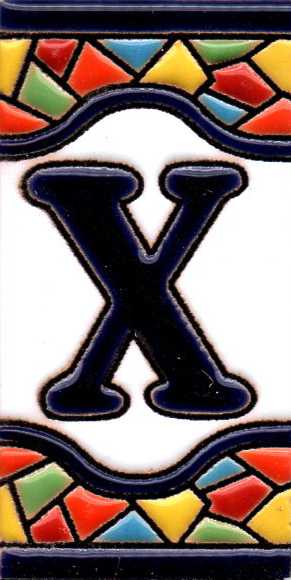 Azulejo Letra X (3.5 x 7.5cm)