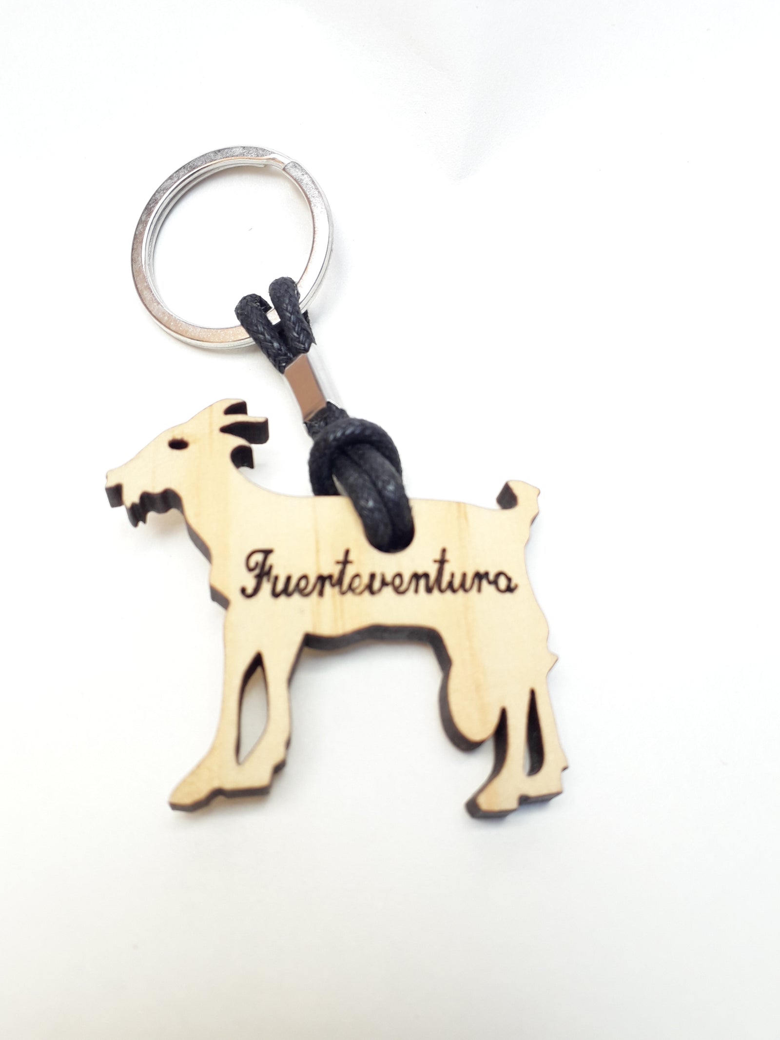 Llavero madera cabra