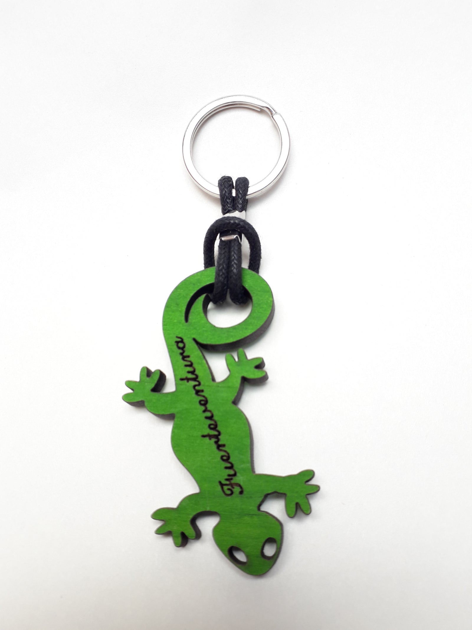 Llavero madera lagarto