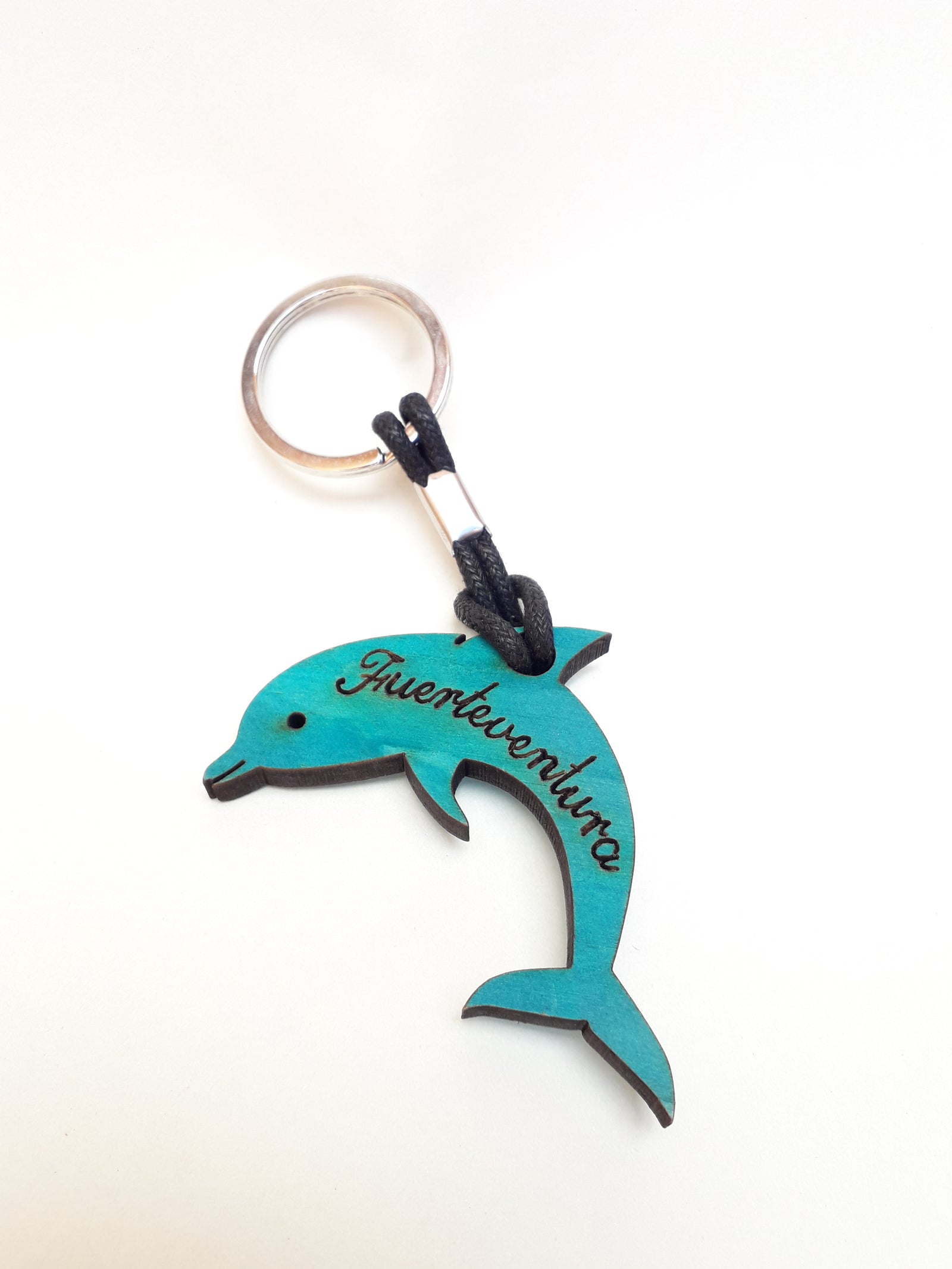 Llavero madera delfin